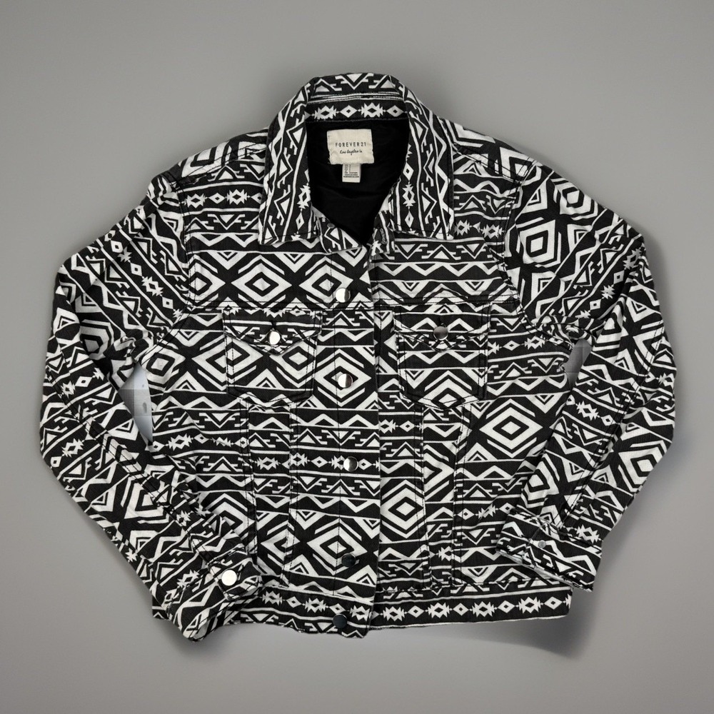 Aztec Southwestern Cropped Jacket Festival Grunge Boho Coat L